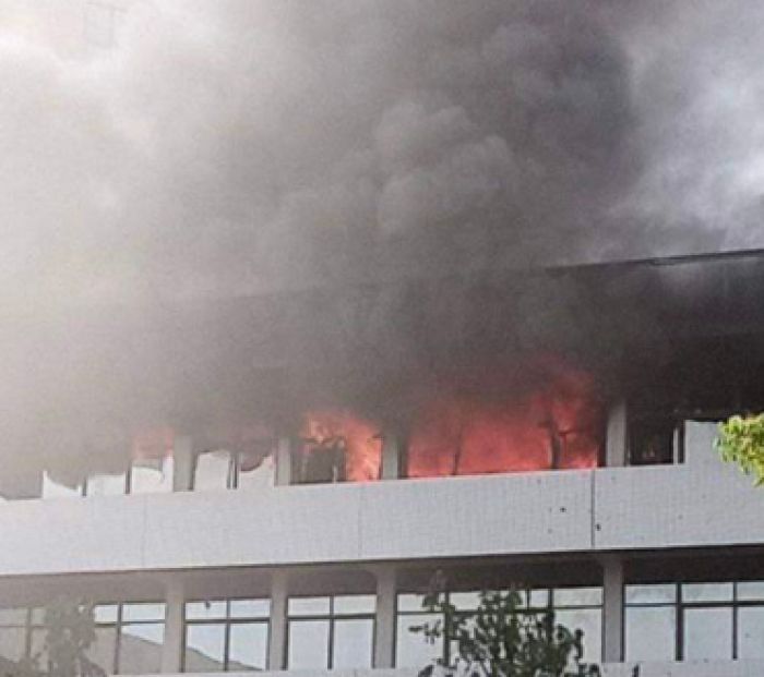 Supreme Court Section Engulfed in Flames: Shocking Video Captures Destructive Fire