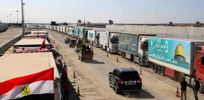 Photos: Much-Needed Aid Trucks Cross Egypt-Gaza Border, Bringing Relief ...