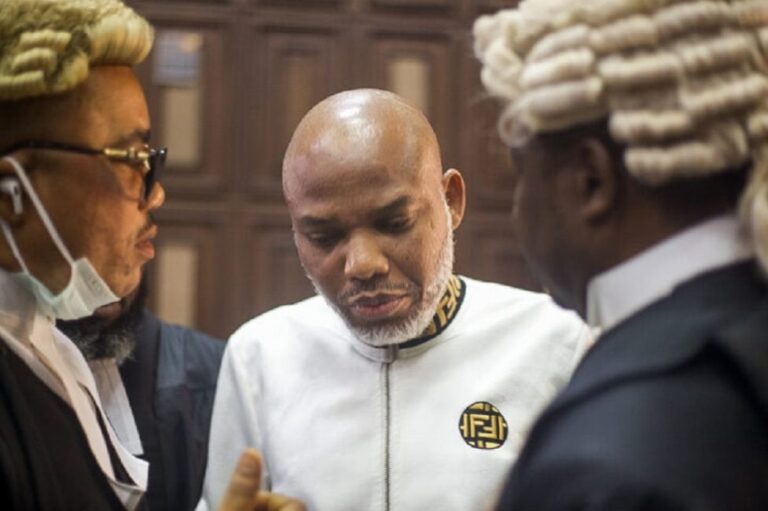 BREAKING: Court Rejects Nnamdi Kanu’s N1bn Human Rights Claim Against Federal Government
