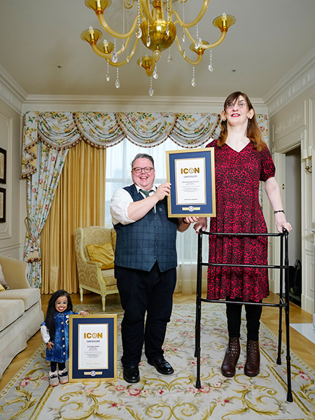 Tallest and Shortest Women in the World Share Historic Meeting in London