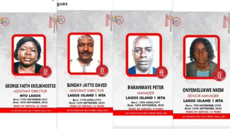 FIRS Mourns Four Staff Killed in Afriland Towers Fire Tragedy