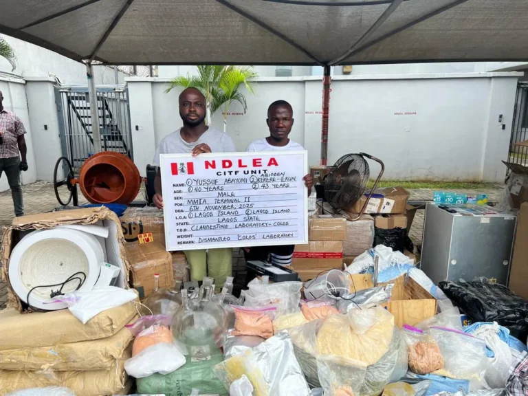 NDLEA Arrests Saudi-Bound Drug Lord, Dismantles Synthetic Cannabis Lab in Lekki